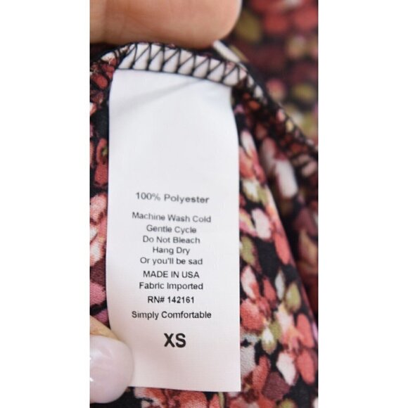 NWOT LuLaRoe Joy Floral Print Long Duster Jacket Cardigan Pink Womens Sz XS - Picture 7 of 8